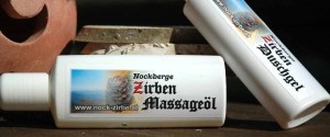 Zart belebendes Massageöl von der Nockzirbe.